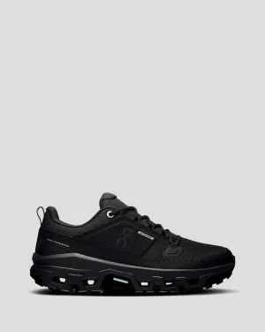 Women's On Running Cloudrock Low Hiking Shoes - Black/Black